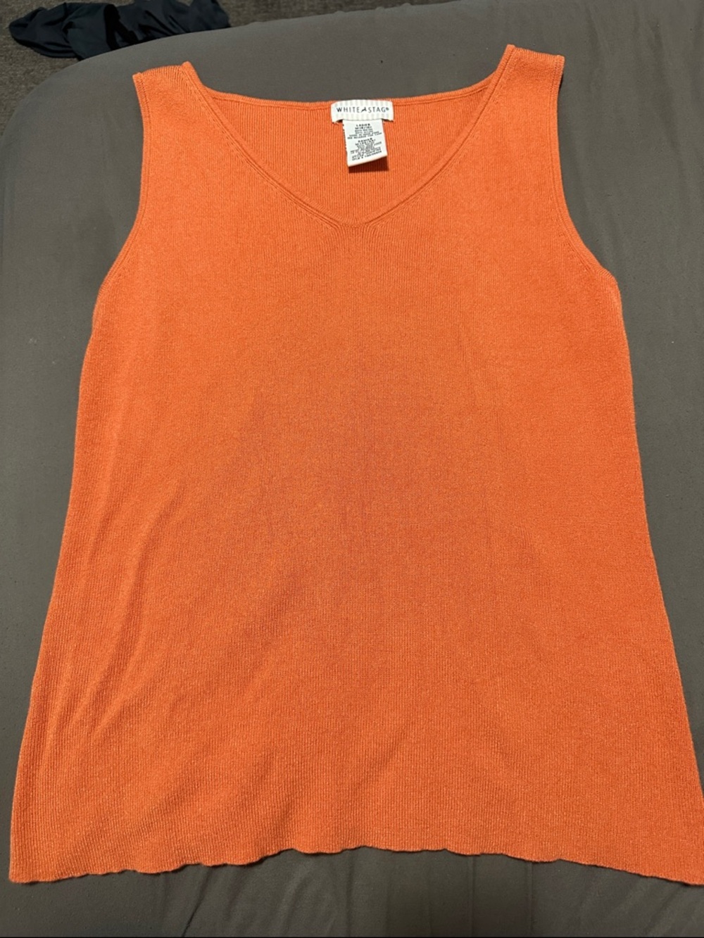 White Stag Bright Orange V-Neck Knit Tank
